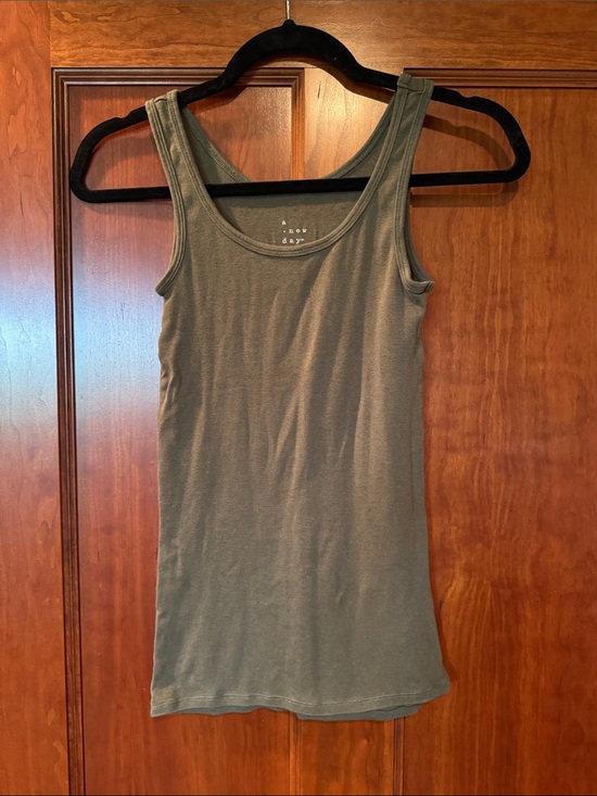 a new day Tops - a new day Olive Green Tank Top